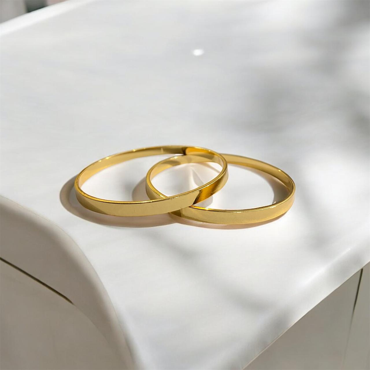 Sleek Golden Bangles